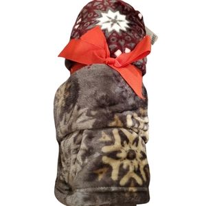 Velvet snowflakes blanket winter blanket throw blanket